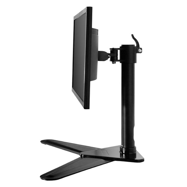 FLEXIMOUNTS DF1 Full Motion Free Standing Desk Mounts Monitor Stand Fits 10-27 inch LCD Computer Monitor