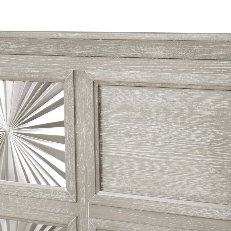 Furniture of America Jupiter 5-Piece Light Grey Wood Panel Bedroom Set