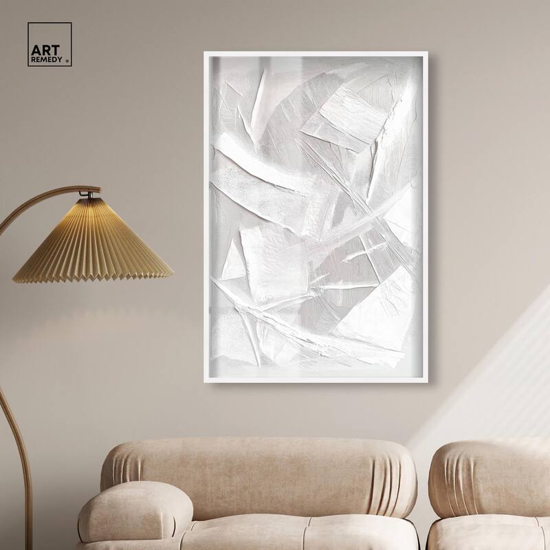 Thick White Texture II Shadowbox by Art Remedy