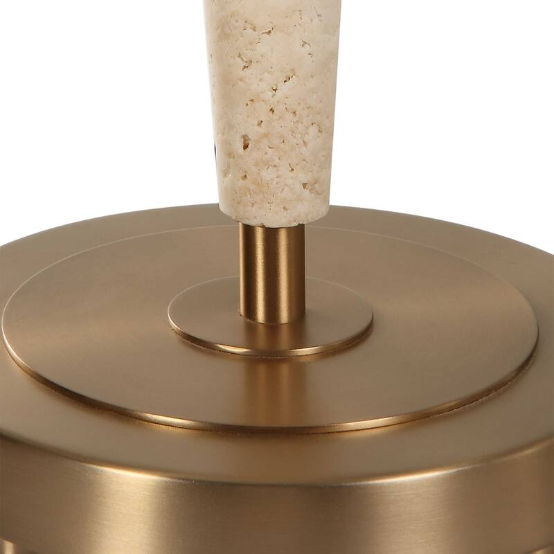 Cone Table Lamp with Tapered Shade - 37.5" - Beige
