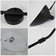 preview thumbnail 7 of 13, 1-Light Black Light Fixture Black Wall Sconce