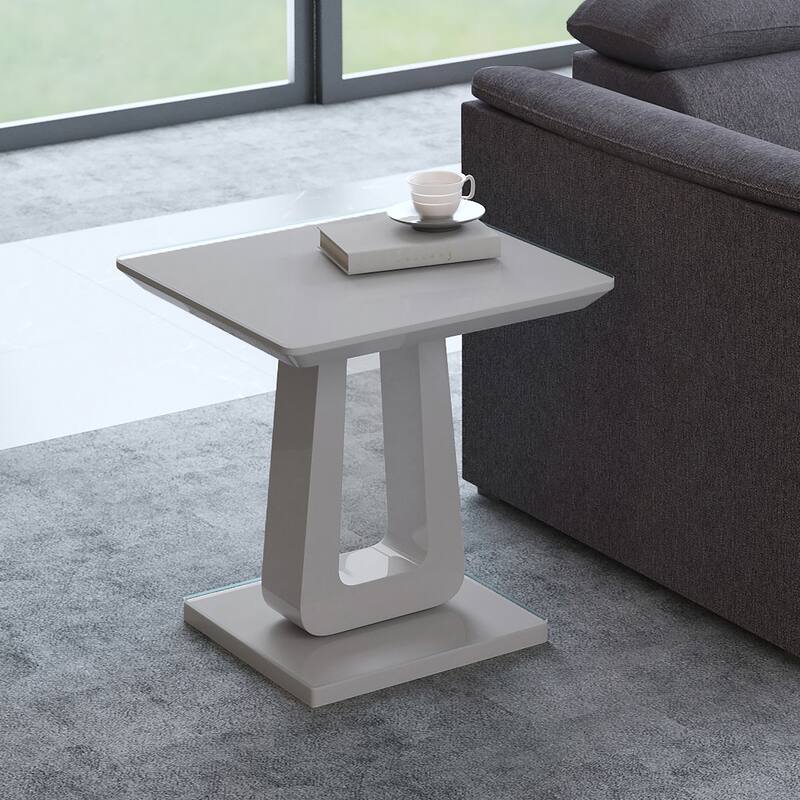 Contemporary MDF & Glass Accent Table