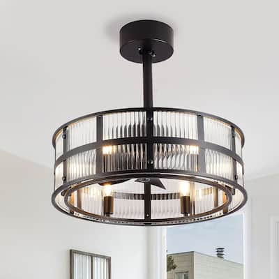 21.6" Ceiling Fan with Light Kit and Remote Included