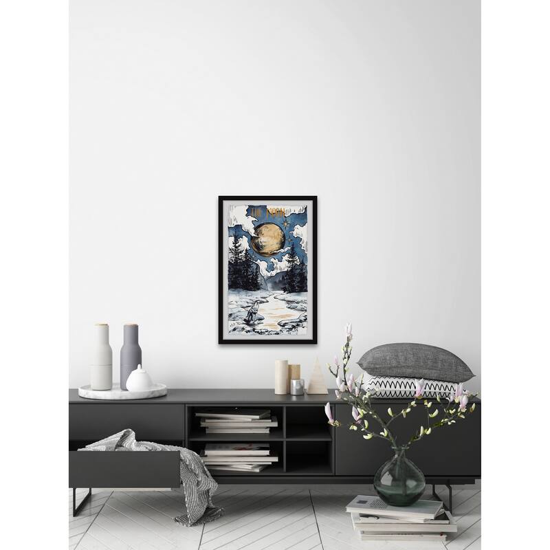 'The Fox and the Moon' Framed Painting Print