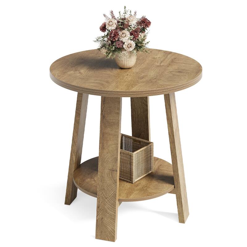 Modern Farmhouse Small Dining Table, 31.5-Inch Round Dining Table