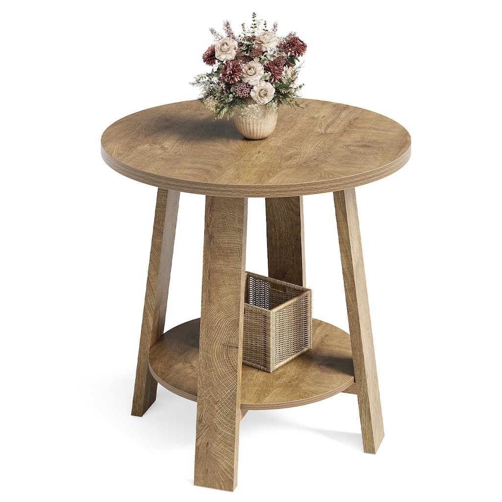 Modern Farmhouse Small Dining Table, 31.5-Inch Round Dining Table
