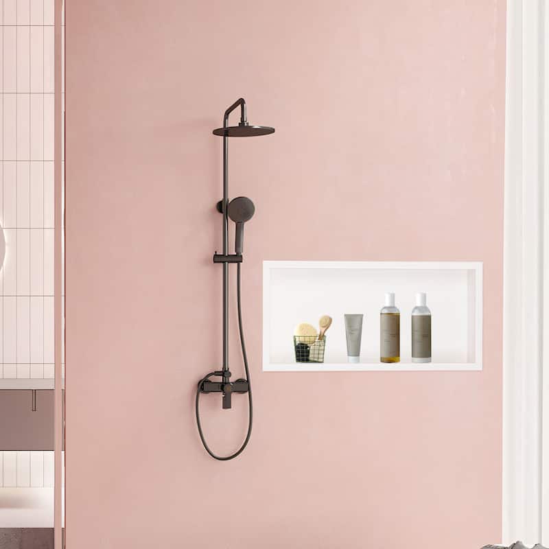 24"x12" Stainless Steel 18 Gauge White Cream Rectangular Recessed Shower Niche