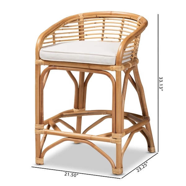 Natural wicker counter hotsell stool