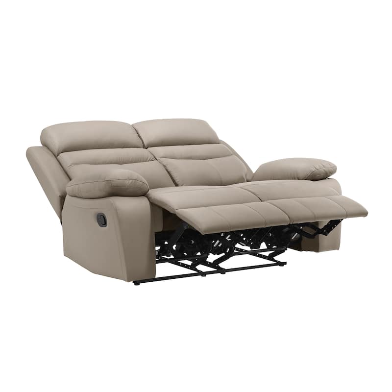 Fremont & Park Peperomia Leather Manual Double Reclining Loveseat