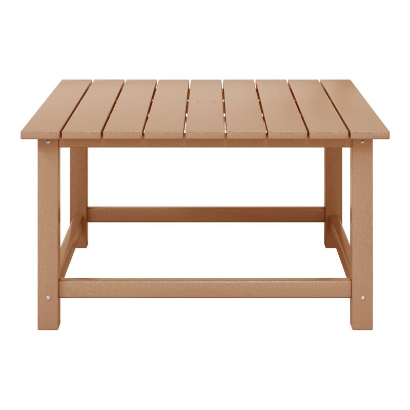 Laguna Outdoor 5-Piece Adirondack Chair With Square Coffee Table Conversation Set