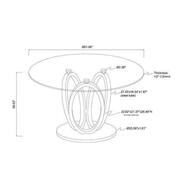 Somette ema round glass top dining table new arrivals