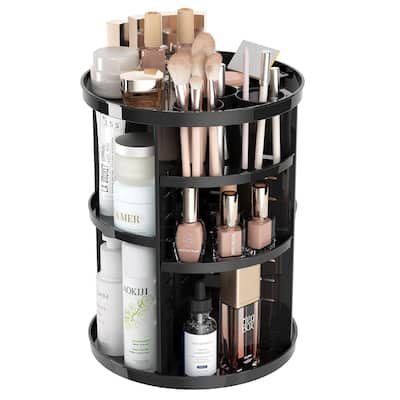 Rotating Makeup Organizer, DIY 8 Adjustable Layers Spinning Skincare Organizer