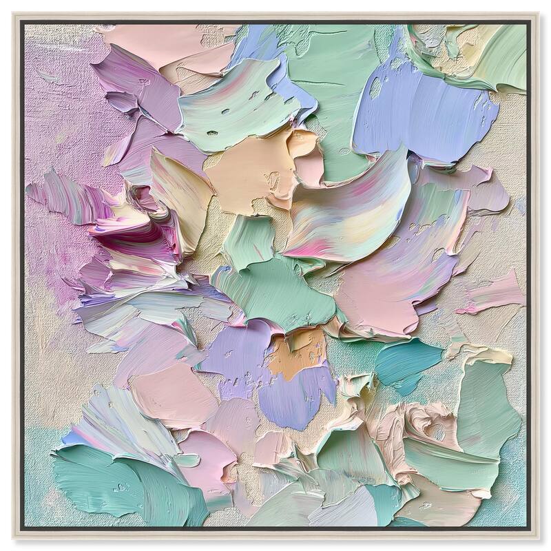 Flowing Mousse II Canvas by Art Remedy - 12" x 12" - Silver