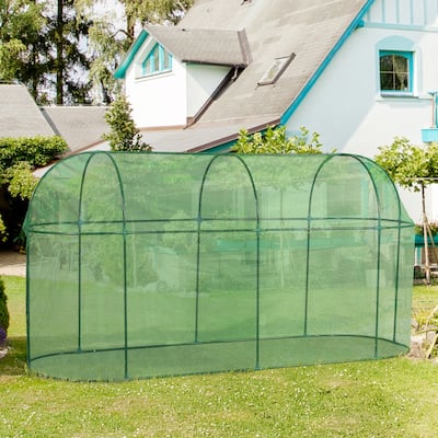 Aoodor 10'x3.3'x5' Crop Cage Plant Protection Netting Tent with Zipper