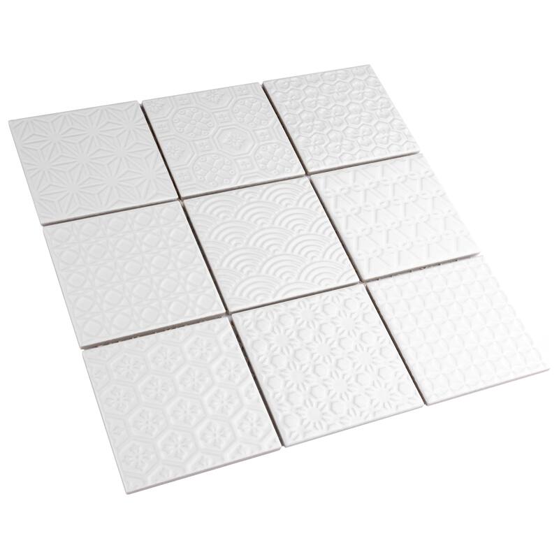 Merola Tile Spirit White 1.63" x 1.63" Porcelain Mosaic Tile