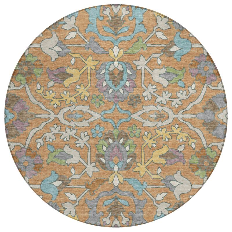 Machine Washable Indoor/ Outdoor Traditional Blanca Chantille Rug