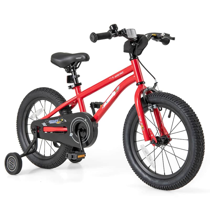 16'' Kids Bike Sport Bicycle w/Adjustable Saddle for 4-7 Years Old - Red