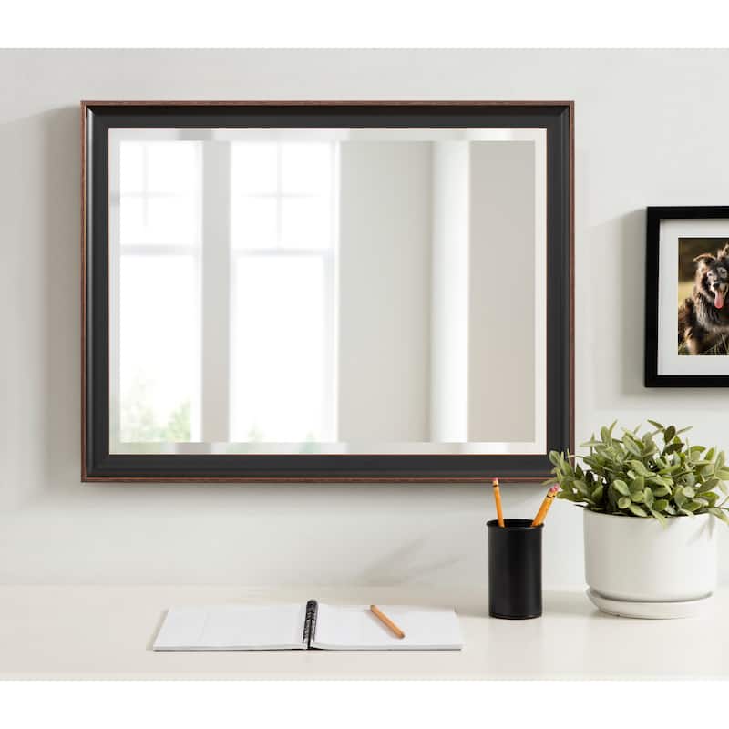 Kate and Laurel Havana Framed Beveled Wall Mirror