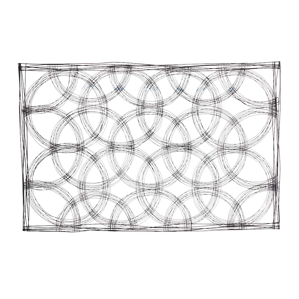 Metal Geometric Quatrefoil Wall Decor - Black - Roche River Decor