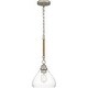 preview thumbnail 6 of 7, Laughlin 1-Light Brushed Nickel Mini Pendant - Brushed Nickel