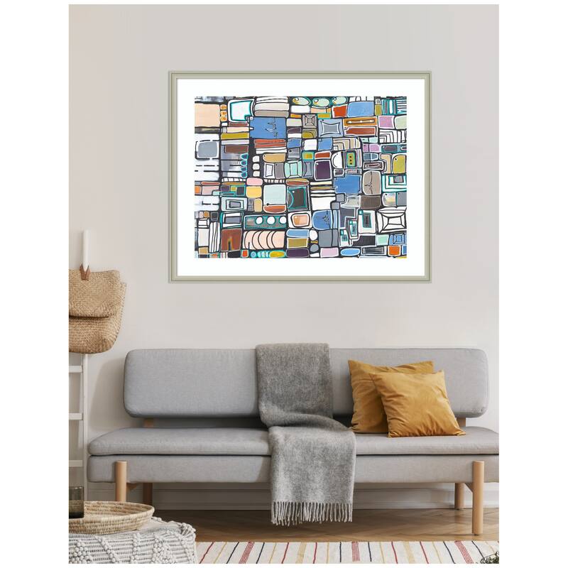 Kate and Laurel Framed Art Newsprint Horizontal by Leah Nadeau