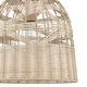preview thumbnail 4 of 2, Hunter Baskel 1-Light Large Pendant Ceiling Light - Kitchen, Dining Room, Entry - Rattan, Transitional