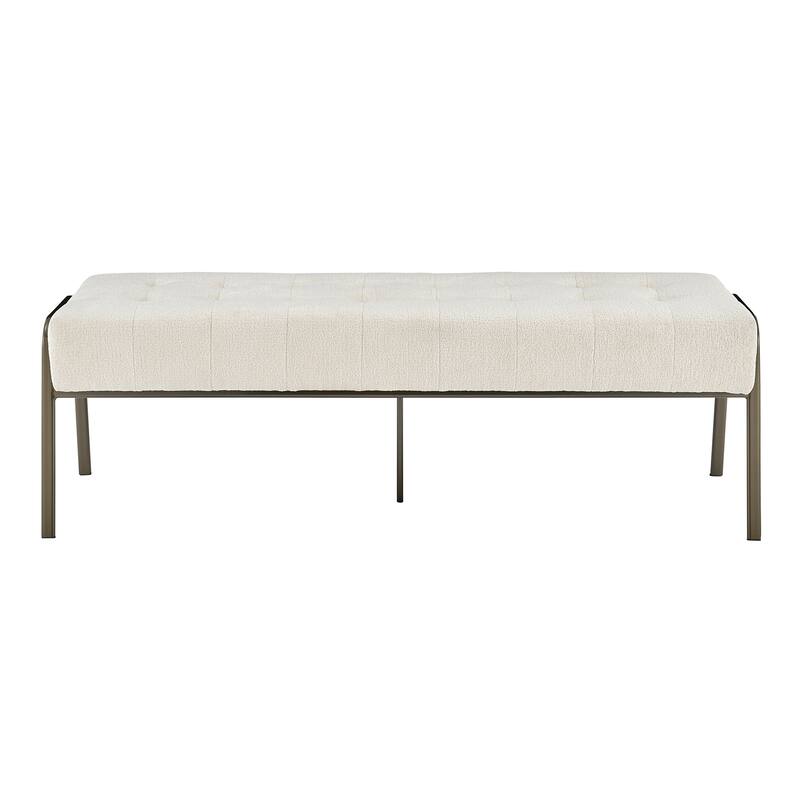 NPD Furniture Venturi Fabric or Faux Leather Tufted Bench