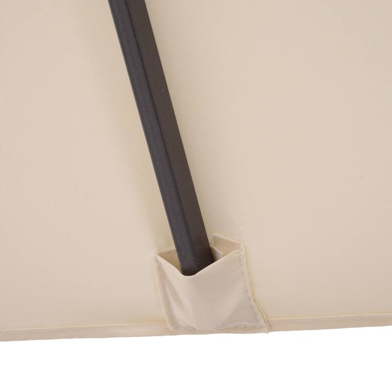 Double-sided outdoor umbrella with crank handle and vents