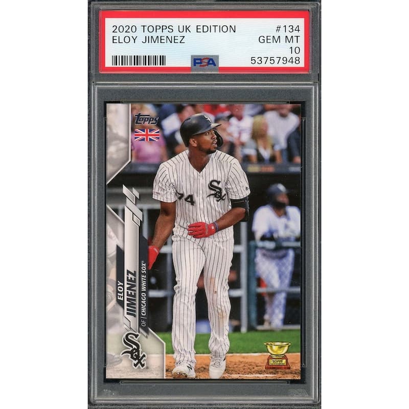 Eloy Jimenez 2020 Topps UK Edition Baseball Card #134 Graded PSA 10 - 8'6" x 11'6"