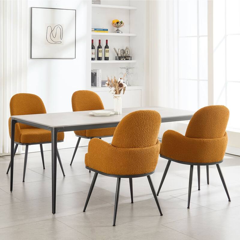 Fabric Upholstered Dining Chairs Set of 2/4 with Arms - 34.8"H x 23.2"W x 22.8"D