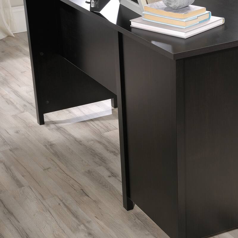 Wood L-Shaped Desk with Drawer
