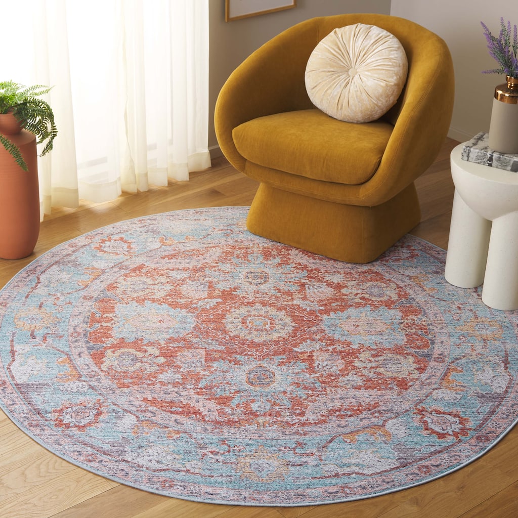 SAFAVIEH Tucson Adolfa Machine Washable Slip Resistant Shabby Chic