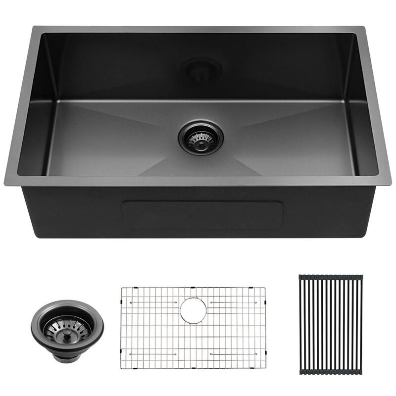 Undermount Kitchen Sink 16 Gauge 10 Inch Deep Single Bowl Kitchen Sink Basin