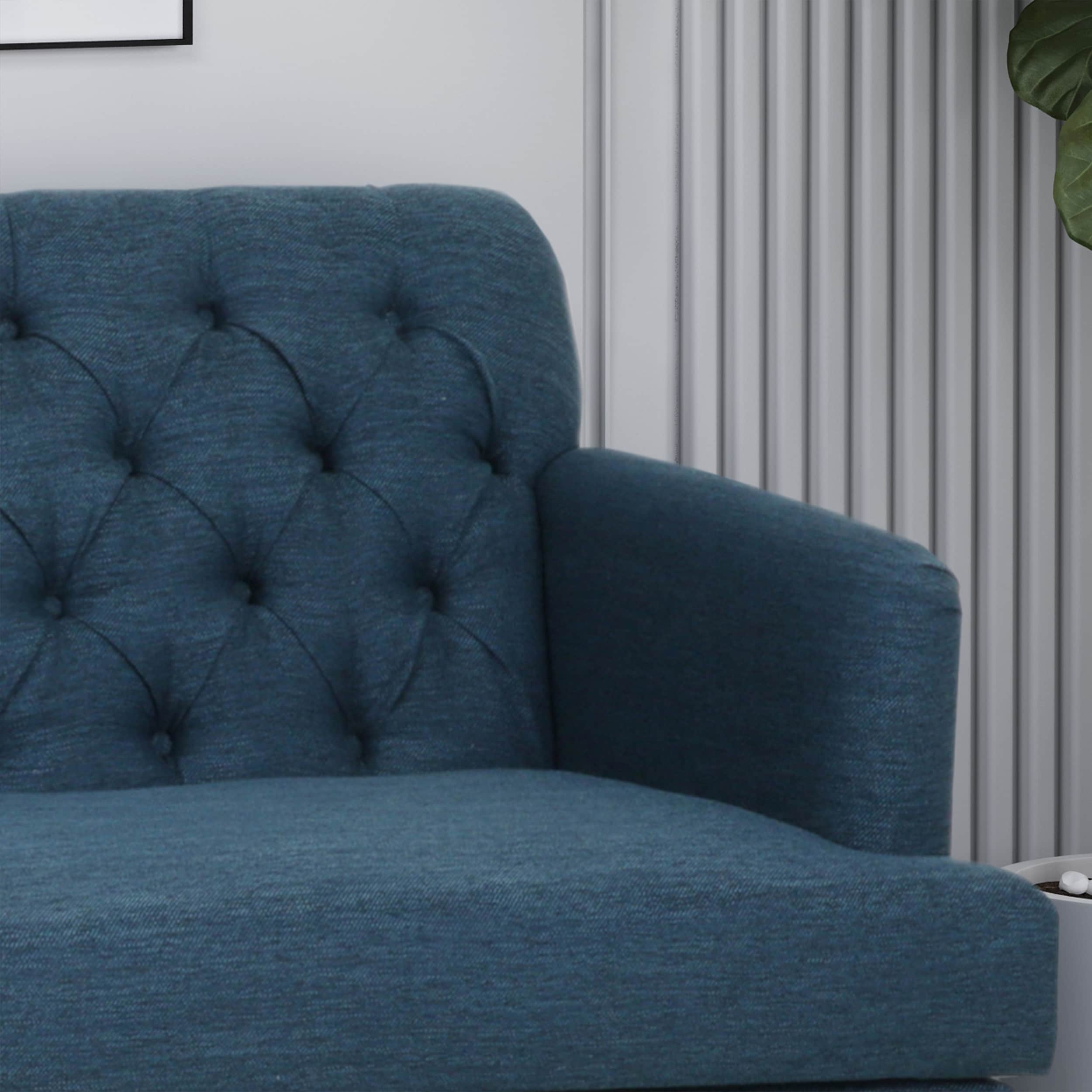 Postwick Tufted Fabric 3 Seater Sofa by Christopher Knight Home - 78.00" W  x 35.00" L x 34.50" H - On Sale - Overstock - 30396319