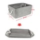 preview thumbnail 13 of 26, Canvas Toy Bins for Laundry Clothes Storage Home Organizer Gray L