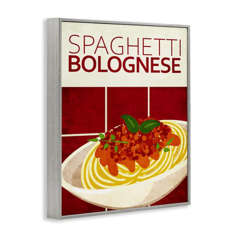 Stupell Spaghetti Classic Kitchen Framed Giclee Art Design By Kim Allen