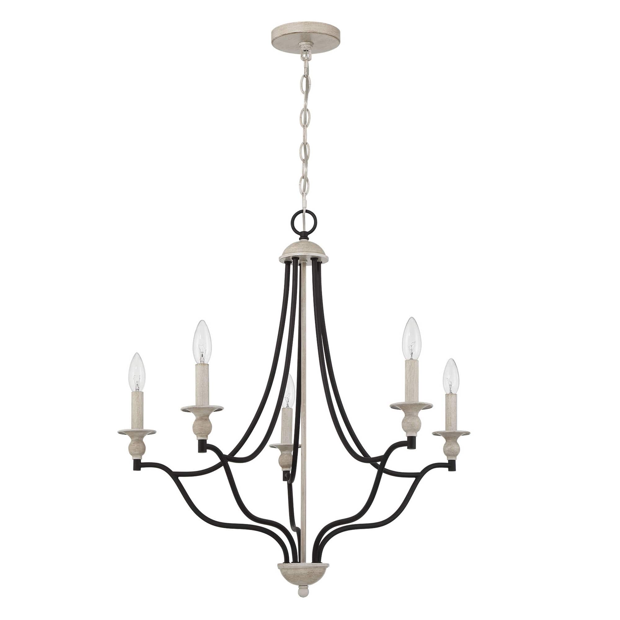 Farmhouse 5-light French Country Candle Chandelier for Dining Room with ...