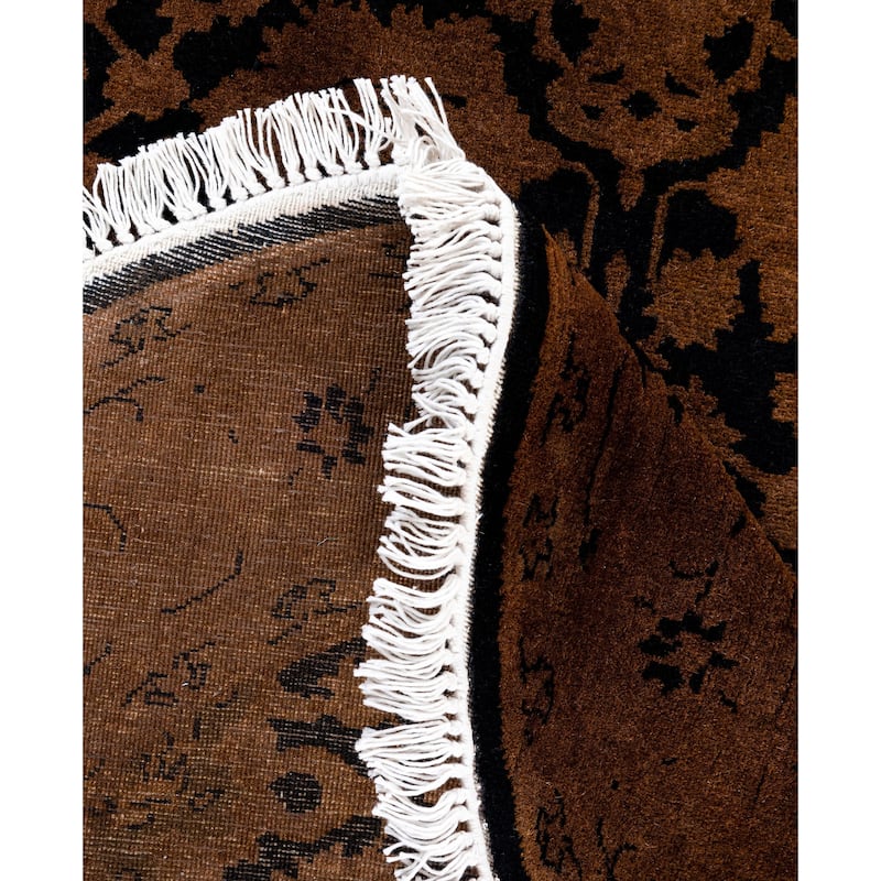 Overdyed One-of-a-Kind Hand-Knotted Area Rug - Brown - 3' 1" x 4' 7"