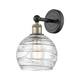 Option Black Antique Brass / Clear Deco Swirl