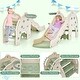 preview thumbnail 9 of 8, Costway 3-in-1 Toddler Slide with Buffer Zone Basketball Hoop & Ball - See Details