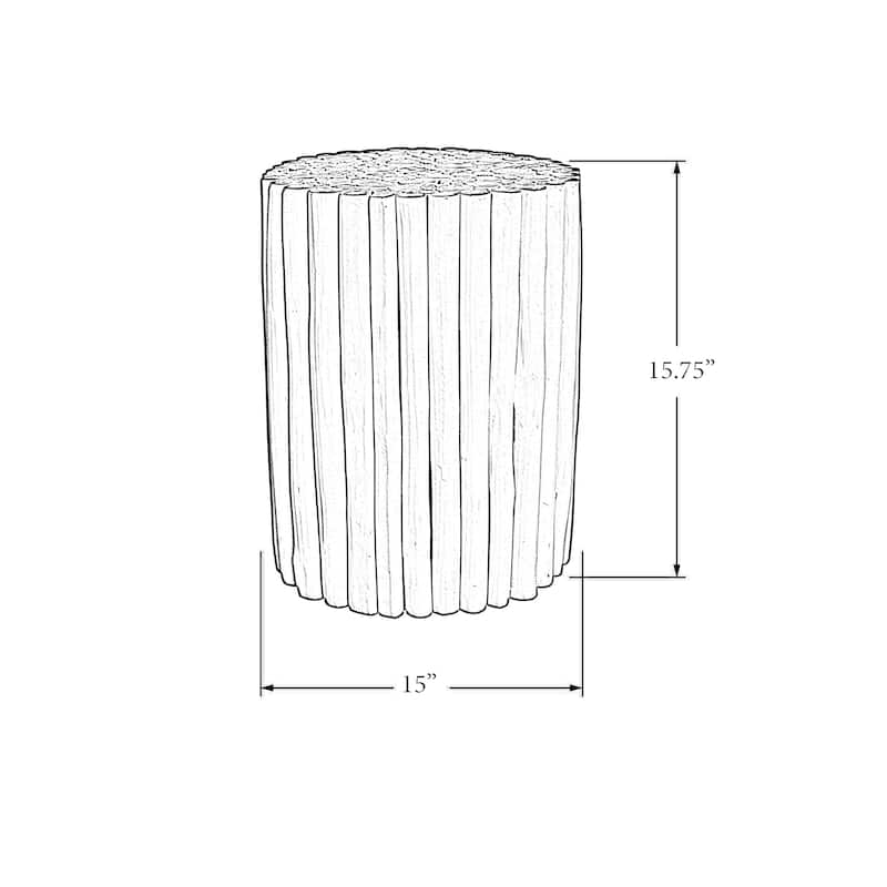 Reclaimed Solid Teak Wood Branch Bundle Table by East at Main