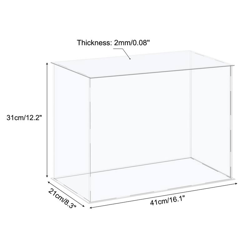 Acrylic Display Case Plastic Box Storage Box Clear Assemble Showcase
