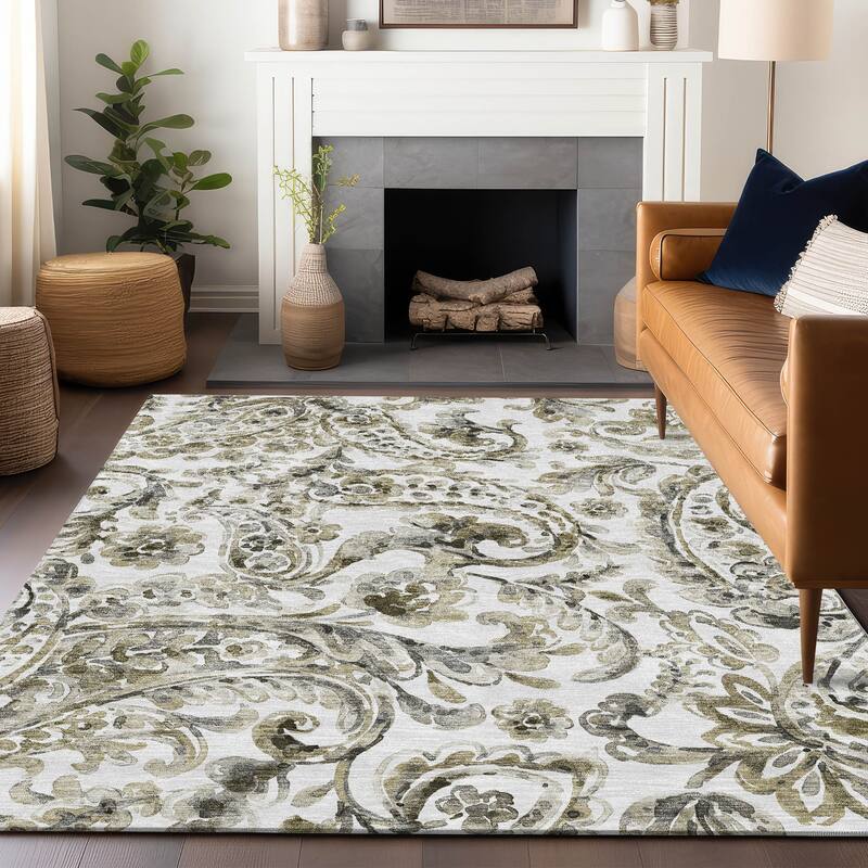 Premium Washable Super Soft Modern Paisley Mayfield Rug
