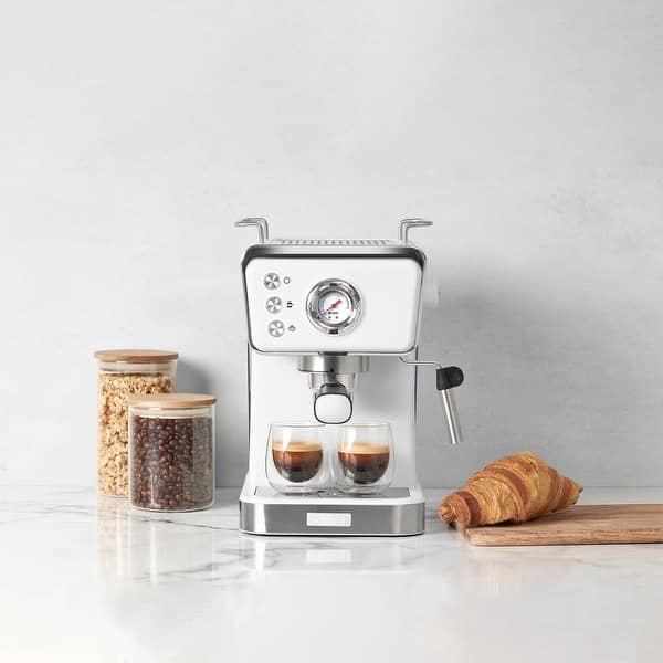 HADEN Barista Brew Espresso Machine - Ivory and Chrome