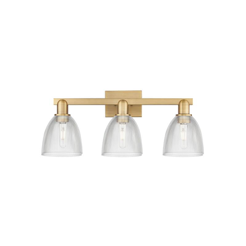 Innovations Lighting Endless Possibilities Arcadia - Castile - 3 Light 25" Bath Vanity Light - Clear/Brushed Brass