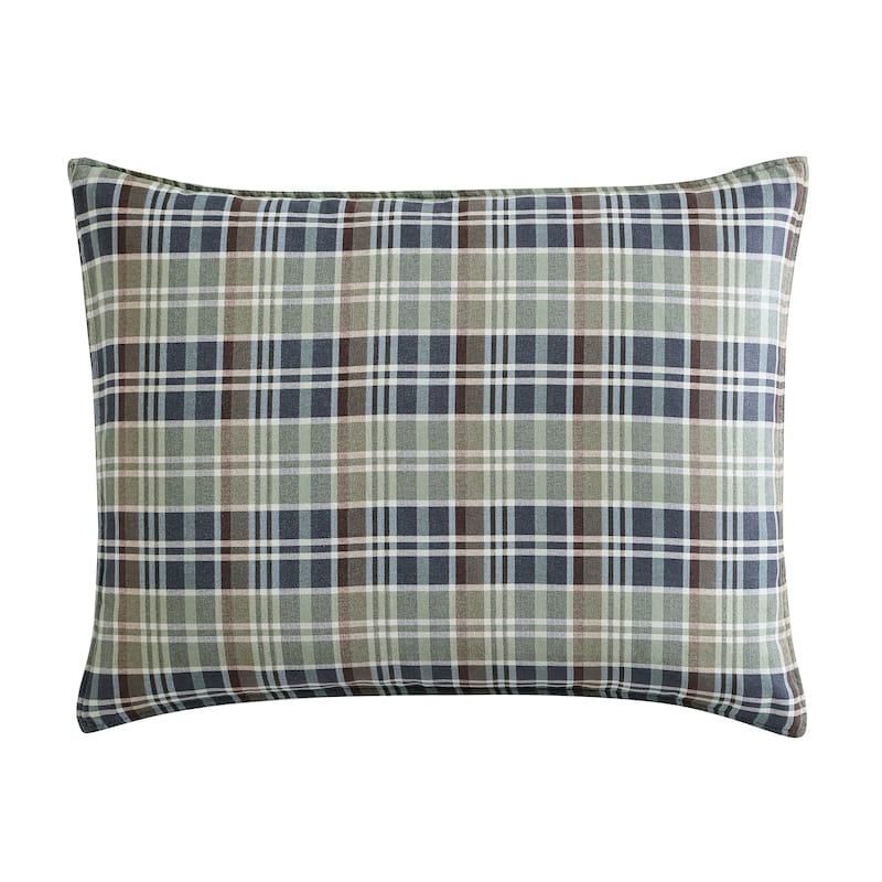 Eddie Bauer Rugged Plaid Down Alt Reversible Navy Comforter Set