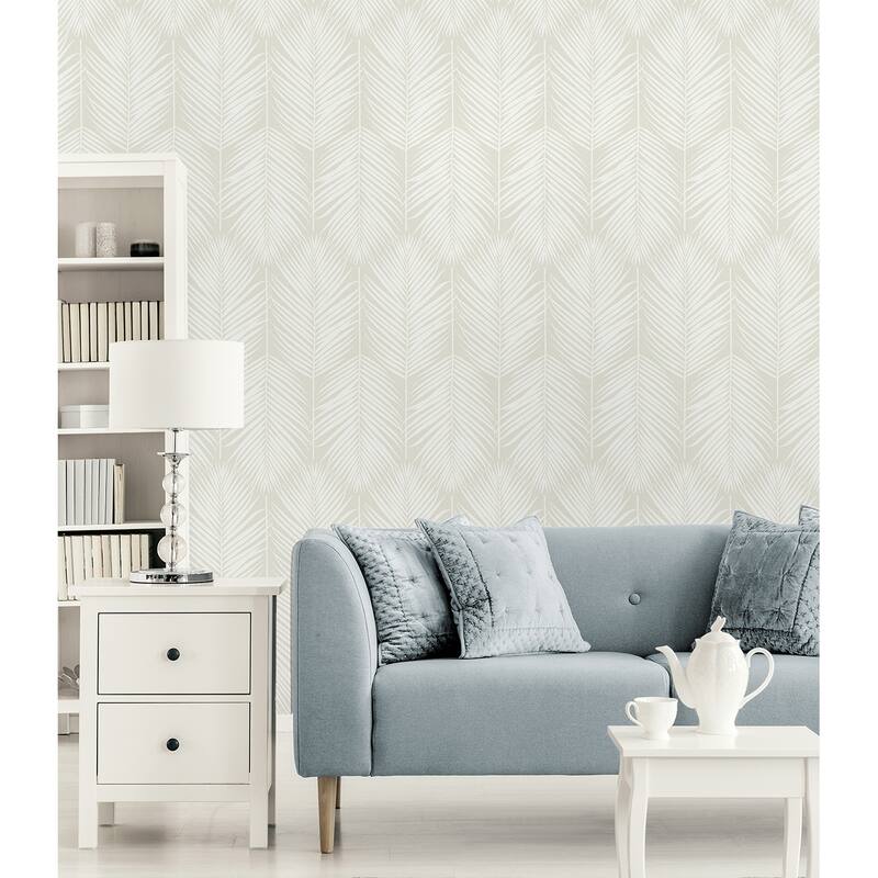 Seabrook Designs Palm Silhouette Prepasted Wallpaper