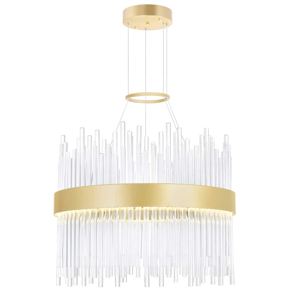 Genevieve Integrated LED 16in Medallion Gold Chandelier - Medallion Gold