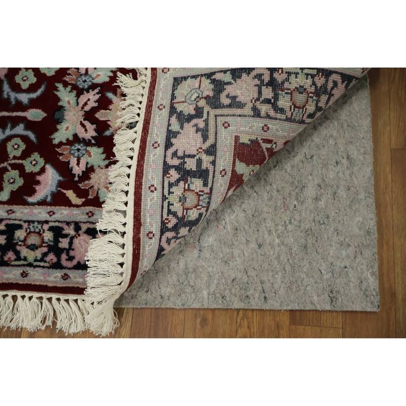 Hand Knotted Oriental 100% Wool Carpet Traditional All-Over White Kashan Runner Rug - 7' 11'' X 2' 8''