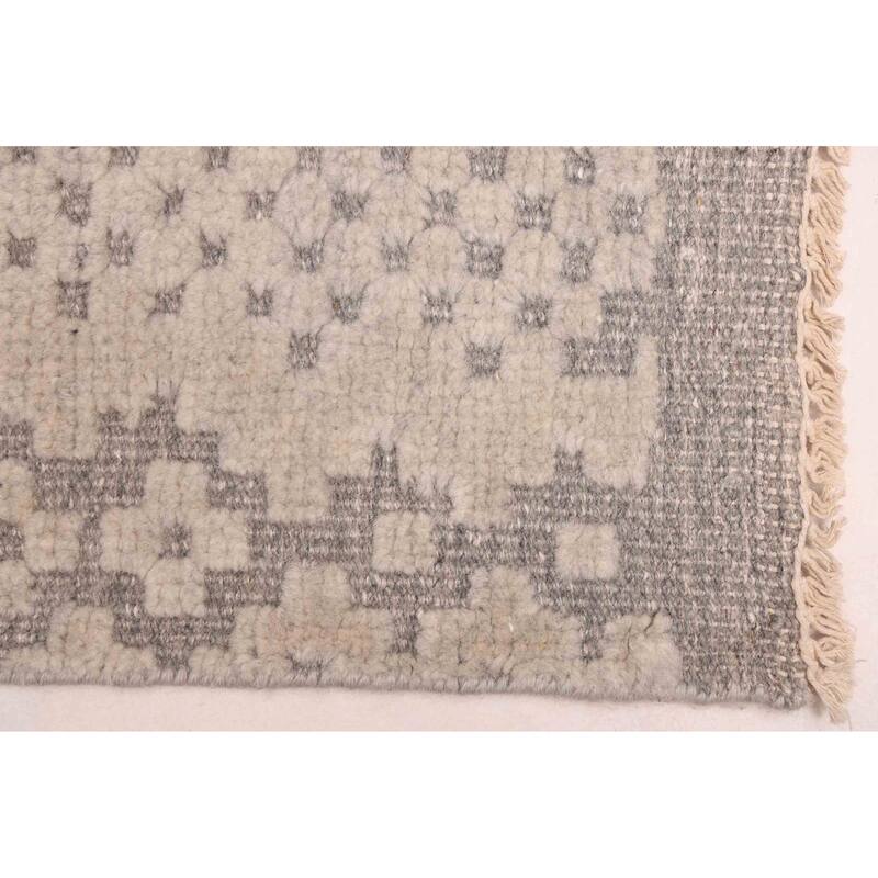 ECARPETGALLERY Hand-knotted Tangier Light Grey Wool Rug - 8'3 x 10'3